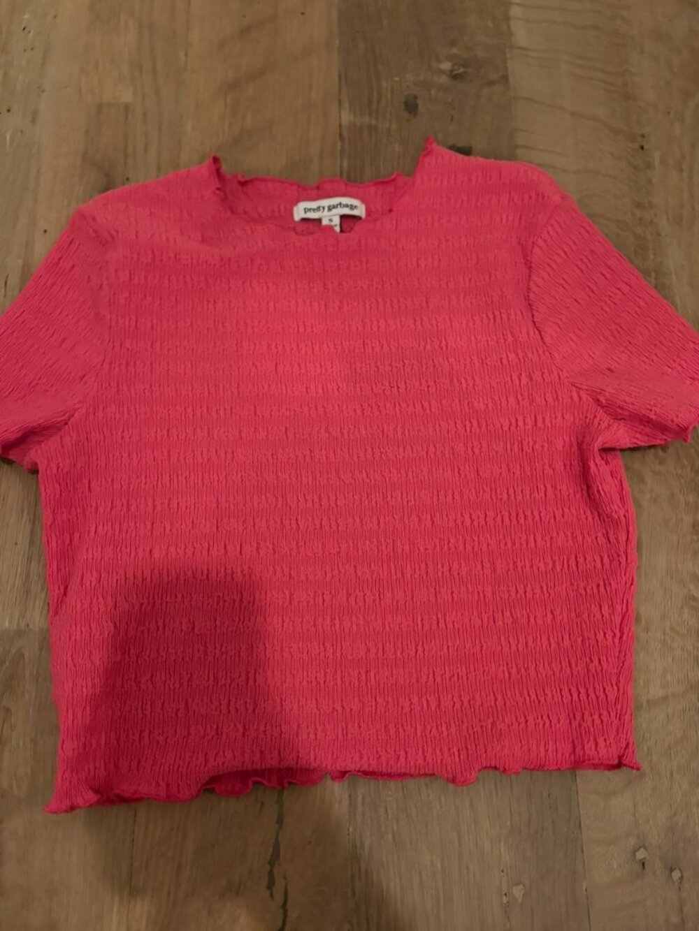 Pretty Garbage Textured Trim Top